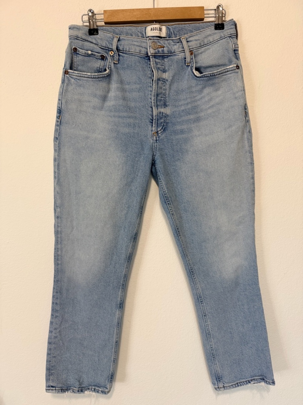 AGOLDE Riley High Rise Straight Crop Jeans Size 30 - Picture 2 of 9